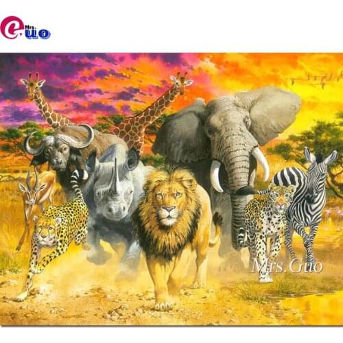 5d Diamond Painting Africas Finest Big Cat Diamond Embroidery Animal Full Display Cross Stitch Diamond Mosaic Crafts Home Decor