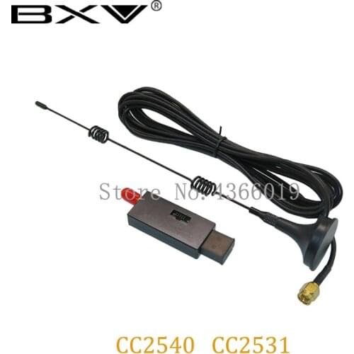 Wireless Zigbee CC2531 2540 Sniffer Bare Board Packet Protocol Analyzer USB Interface Dongle Capture Packet Module +8DBI Antenna