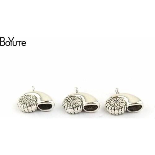 BoYuTe (50 Pieces/Lot) 14*16MM Zinc Alloy Materials Antique Silver Plated Conch Charms Diy Jewelry Findings Accessories