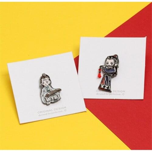 Brooch badge act the role of article small station wang yibo Chen qing makes peripheral cartoon character sweethearts brooch