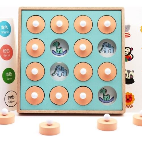 Children 3D Puzzles Memory Match Brain Teaser Puzzle Chess Game Wooden Toy Family Party Casual Education Toy Puzzles Kids Toys