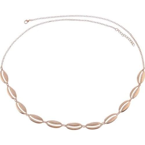 European and American new summer personality metal shell body chain sexy bikini beach waist chain