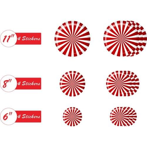 EW047 Christmas candy stickers 12PCS a set DIY self-adhesive round holiday decoration cartoon floor stickers wall stickers