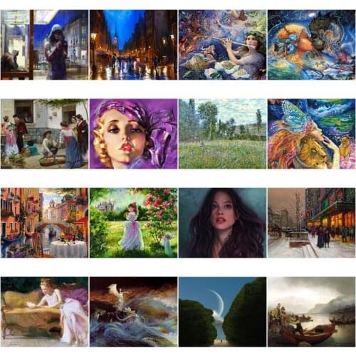 Medieval Oil Painting Pretty Girl Diamond Painting Landscape 5D Diy Diamond Embroidery Mosaic Cross Stitch Home Decor Gift