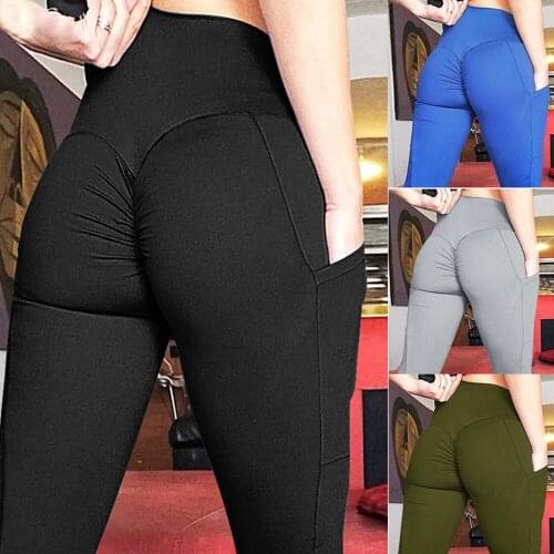 KIWI RATA High Waist Yoga Pants Workout Leggings for Women with Pockets Tummy Control Gym Leggings Jogging Tights Fitness Pants