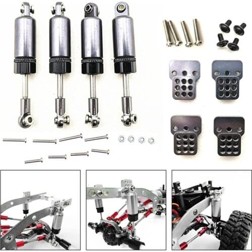 RCTOYFUN Full Metal Shock Absorber & Extend Bracket Kits For 1/16 RC Cralwer Truck WPL C-14 C-14K C-24 C-24K Mangniu MN90K MN91K