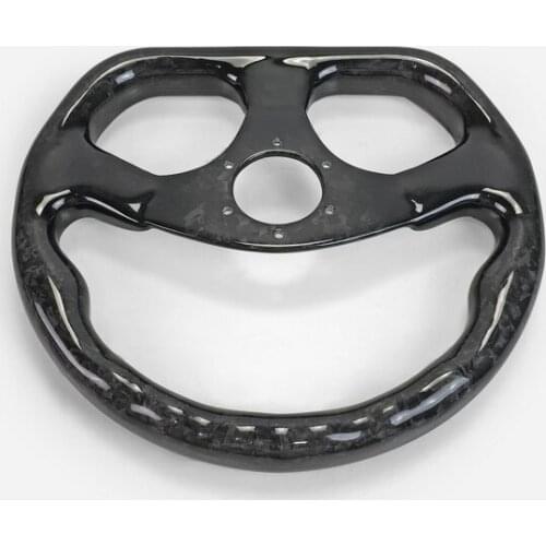 Forged carbon for Universal Flat Type car Steering wheel replacement interior accessories (320mm diamete, 6 bolts 70mm PCD)