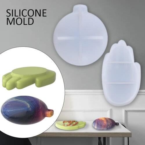 Bulb Shaped Pendant Palm Holder Mold Epoxy Resin Mold DIY Craft Silicone Mould Home Office Decoration Crafts Tray Making Tools