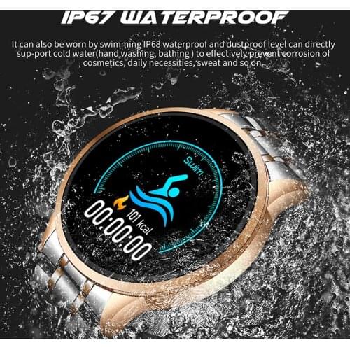 LIGE Smartwatch Blood Pressure Heart Rate Monitoring Android Mens iOS Sport Waterproof Reminder Information Smart Watch