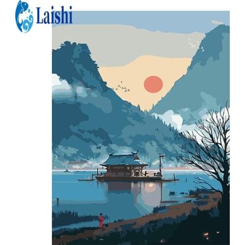 5D DIY Full Round Drill Diamond Painting Abstract landscape Cross Stitch Kit Embroidery Craft Rhinestones Mosaic Art pictures