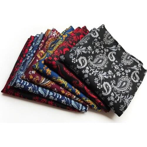 Ricnais Retro Handkerchief Silk Pocket Square Business Chest Towel Hanky Gentlemen Wedding Casual Luxurious Formal Occasions Ha