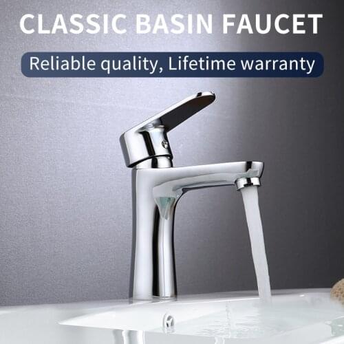Bathroom Faucet Zinc Alloy Basin Faucet Deck Mounted Mixer In The Bathroom Hot Cold Water Sink Faucet Corrosion Resistance Taps