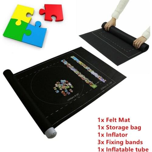 Puzzles Jigsaw Roll Felt Mat Play mat Puzzles Blanket Up To 1500 Pieces Storage Accessories Portable Travel Storage bag