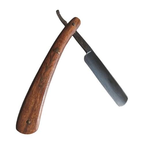 Plastic Handle Straight Razor Stainless Steel Ultra Thin Blade Holder Shavette Pack of 2 + shaving gift