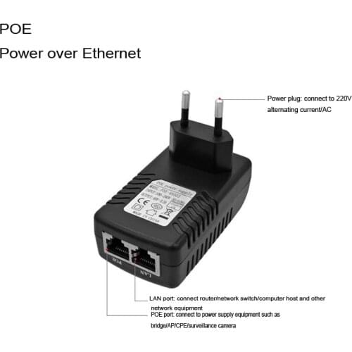POE power supply 48V0.5A wireless AP bridge POE Ethernet adapter poe power supply module