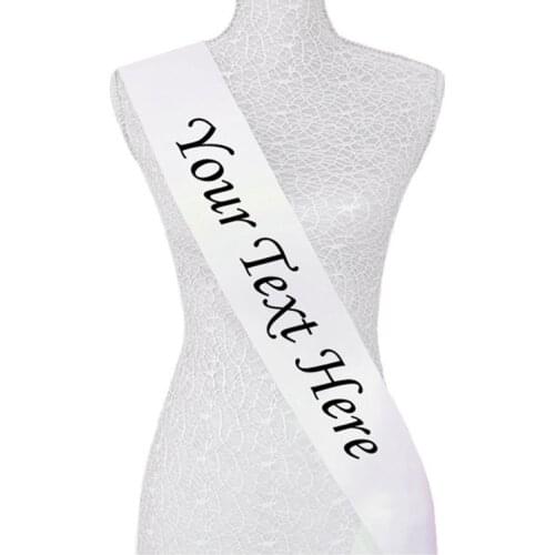 Personalized Custom Bride mommy Baby Shower Birthday Bachelorette Party bridal shower Retirement graduation Your Name logo Sash