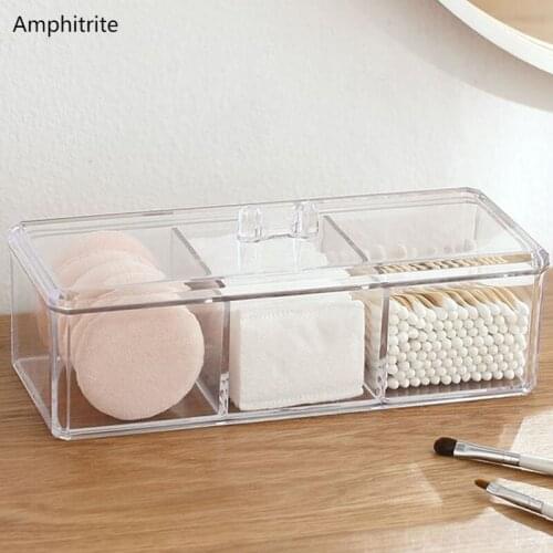 Transparent Makeup make up Organizer Storage Box Organizer Three Desktop Plastic Storage Box Classification Acrylic Material