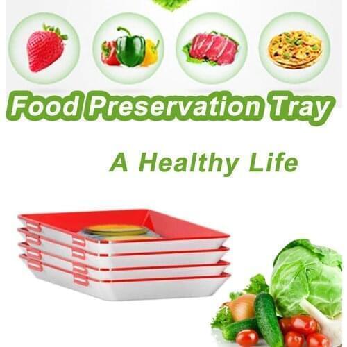 Clever Tray Creative Food Plastic Preservation Fruit Vegetable Fresh-keeping Storage Container Rangement Aliment Cuisine Z3