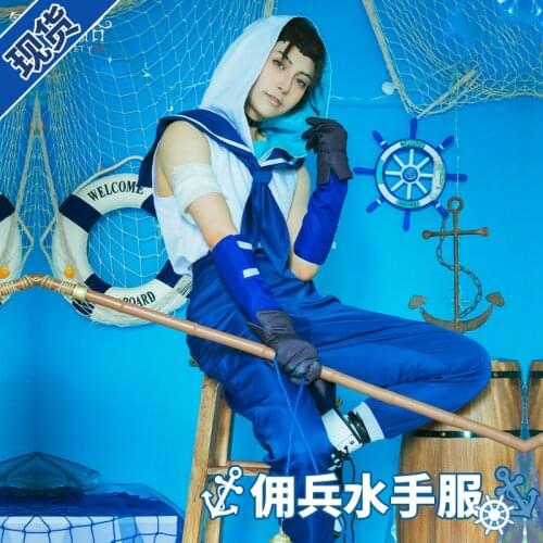 [STOCK] Anime Identity V Naib subedar Oceangoing Voyage Day Sailor Party Uniform Cosplay Costume Women Halloween Free Shipping