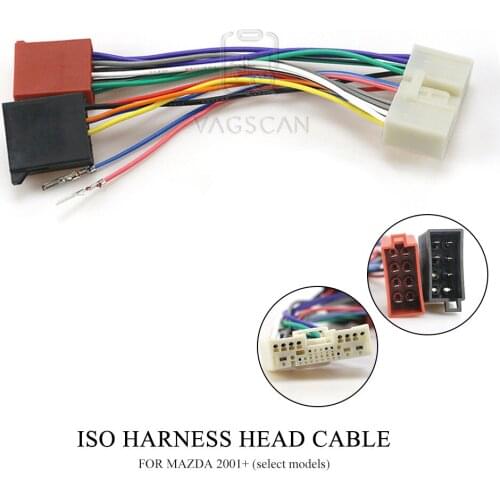 VAGSCAN 12-115 ISO Car Radio Adapter for MAZDA 2001+ (select models) Wiring Harness Connector Lead Loom Cable Plug Adaptor Stere