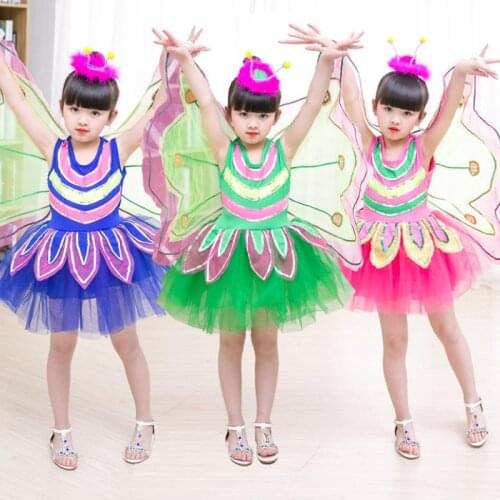 Vestidos Mujer Trolls 2019 Girl Tutu Dress Butterfly Costume Fairy Birthday Party Cosplay With Wings For Holidays Perform 2-10y