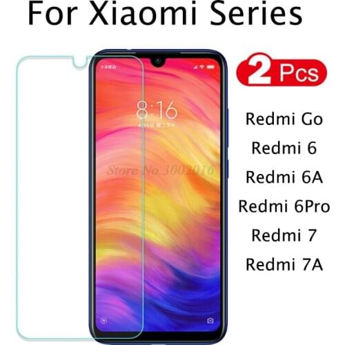 2Pcs Tempered Glass Redmi 6A / 6 / 6 Pro Screen Protector For Xiomi Redmi 7/ 7A Glass Mobile Phone Film For Xiaomi Redmi GO Case
