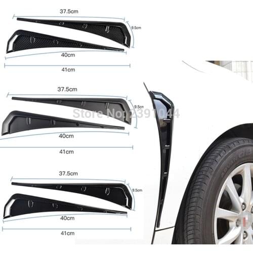 1Pair Glossy Black Side Fend Vent Air Wing Cover Trim Type R Side Air Vent Cover Trim Fit for Civic 2016-2018