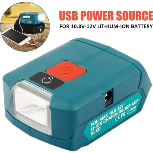 1pc Replacement USB Charger Adapter Cordless Power Source USB Charger Adapter for 12V Li-ion Battery Accessories Parts