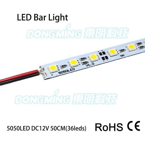 10pcs/Lot 0.5m LED bar light 5050 SMD DC 12V 36Leds led strip light led luces bar kitchen led undercabinet light