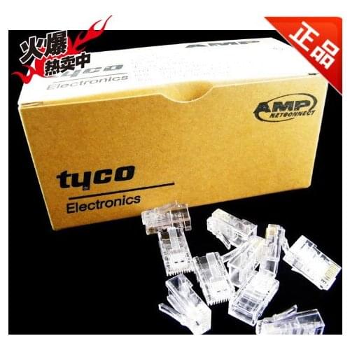 100pcs/Super five kinds of network crystal head 8P8C RJ45 crystal head new AMP crystal head 8 core computer crystal head