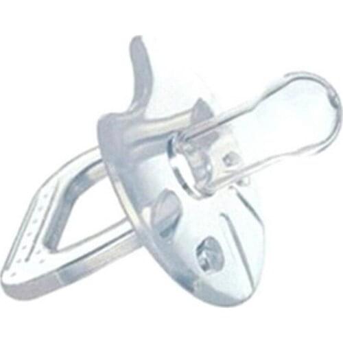 500pcs Silicone Gel Love Heart Shape Simple Clear Transparent Safe Baby Care Infant Toddler Pacifier Flat Round Nipple