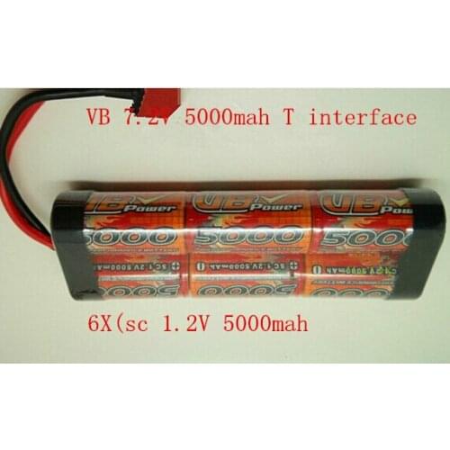 7.2V 5000mah T NI-MH Rechargeable battery pack 6*(sc1.2V 5000mah) Super power remote control car Nickel metal hydride battery