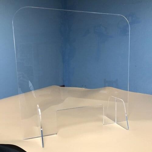 Acrylic Protective Shield Sneeze Guard For Counter Desktop Freestanding Transparent Acrylic Shield Business Customer Security