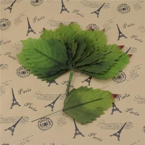 24pcs Artificial Foliage Flower Bouquet For Wedding Decoration DIY Garland Rose Leaf Decorative Floristry Craft Flowers