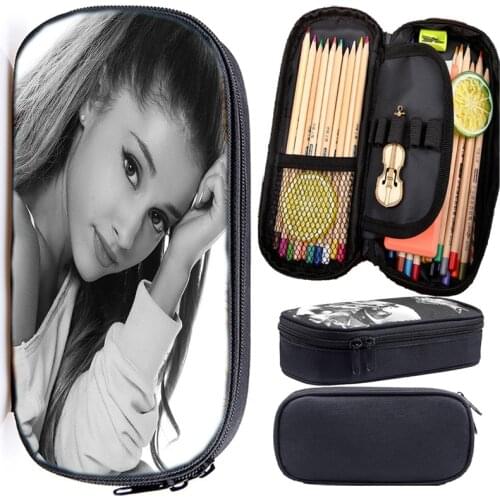 Ariana Grande Pencil Case Multifunction Pen Bag Girls Trendy Cosmetic Bag Large Capacity Pencil Bag School Supplies Pencil Pouch