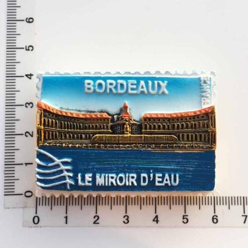 France Bordeaux Punch Spot Water Mirror Square Tourist Souvenir Magnet Fridge Magnet