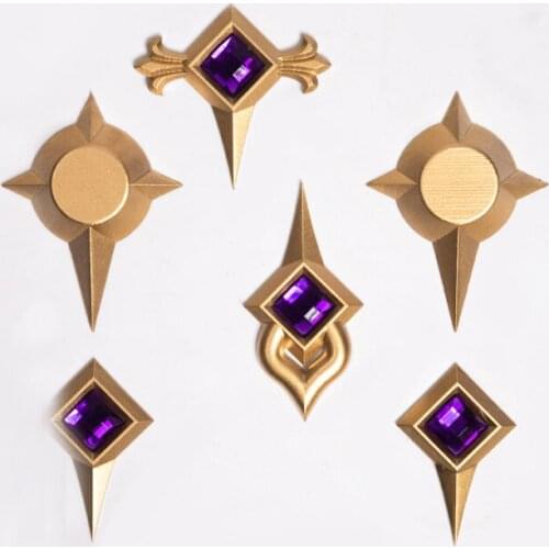 Genshin Impact Fischl Cosplay Costume Badge Pin Brooch Accessories Halloween Costume Props