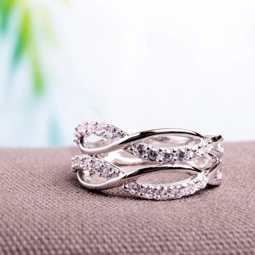 Huitan New Trendy Wide Rings for Women Hollow Out Design Simple Stylish Female Accessories Daily Wear Party Statement Jewelry