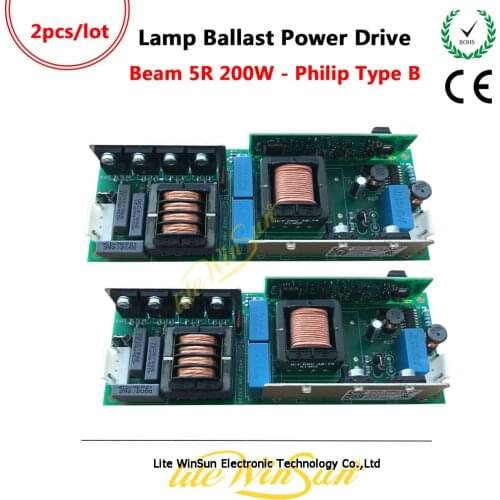 Litewinsune 2PCS Lamp Ballast Power Drive Board for Sharp Beam 5R 200W Moving Head Light