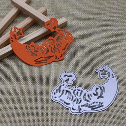 Metal Cutting Dies Cartoon Moon Cut Die Mold Scrapbook Paper Craft Knife Mould Blade Punch Stencils Dies