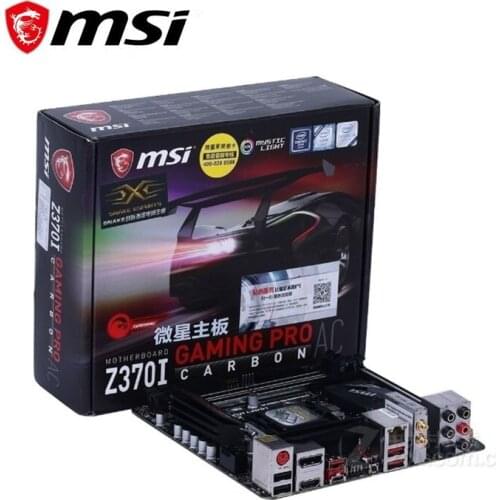 MINI-ITX ITX For MSI Z370I GAMING PRO CARBON AC Motherboard LGA 1151 DDR4 For Intel Z370M Desktop Mainboard PCI-E X16 3.0 Used