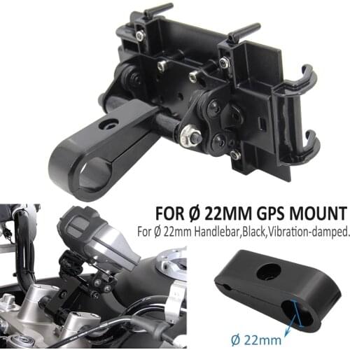 NEW Motorcycle Accessories Black Universal 22MM Mount GPS Mobile Phone Navigation Bracket