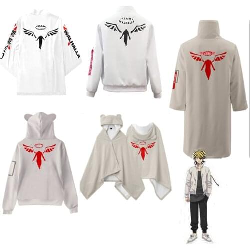 New Anime Tokyo Avengers Costume Cosplay 3D Printing Kids Adult Cloak Tokyo Avengers Cosplay Cartoon Kids Adult Fashion Cloak