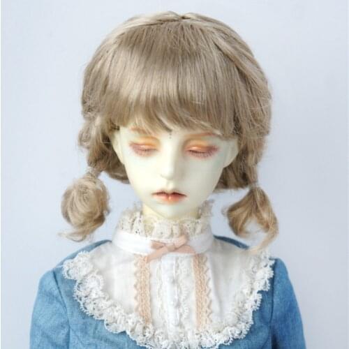1/3 SD Doll wigs JD571 8-9inch 21-23CM Smart curly braids Hair Short Anna BJD wig Synthetic mohair dolls accessories