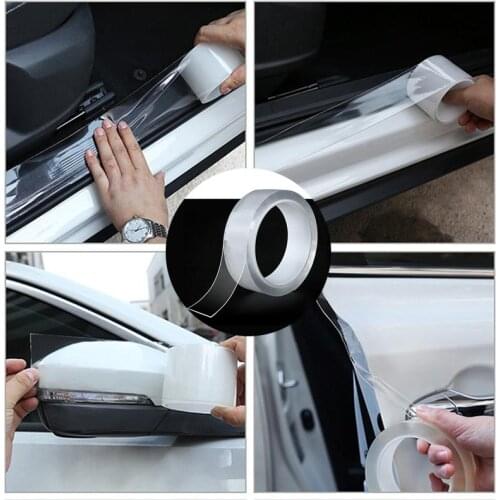 3m Transparent Car Stickers Protector Car Door Sill Sticker Scratchproof Stickers Protector Tape Auto Bumper Strip Car Protect