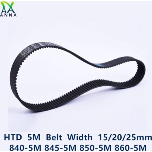 HTD 5M synchronous belt C=840/845/850/860 width 15/20/25mm Teeth 168 169 170 172 HTD5M Timing Belt 840-5M 845-5M 850-5M 860-5M