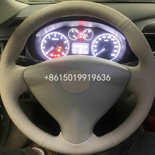 Hand-stitched Car Steering Wheel Cover Wrap Cover Car interior decoration for Nissan Tiida Sylphy Sentra Versa Note