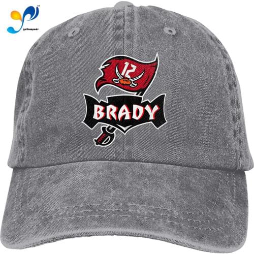 Tampa Bay Fan Brady Printing Baseball Caps Adjustable Denim Cap