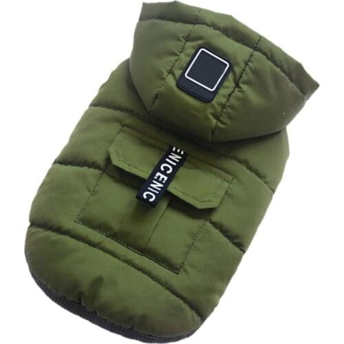 Warm Dog Clothes Cotton Puppy Winter Coat Jacket with Hat Warm Hoodies for Dachshund Chihuahua Dog Outfit Supplies