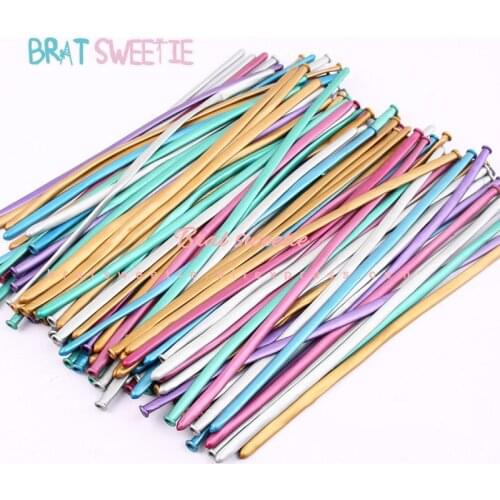 100pcs Chrome Metal Long Balloons 260 Magic Strip Balloon Blended Styling Twist Latex Ballon Wedding Birthday Party Decoration